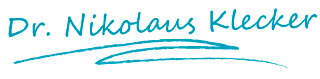 Unterschrift Dr. Nikolaus Klecker