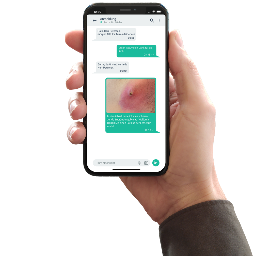 PatMed App in der Hand